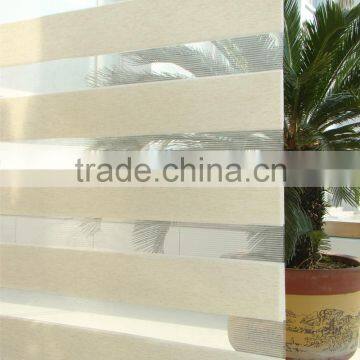 Day night roller blind fabric 100% polyester zebra blind