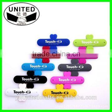 Custom One Touch U Cell Phone Stand Silicone Cell Phone Stand