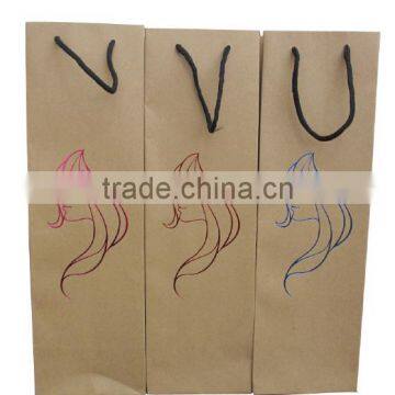 cheap brown kraft wine nottle bag