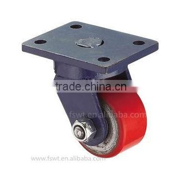 Top Plate Swivel Heavy Duty PU Industrial Caster Wheel For Trolley