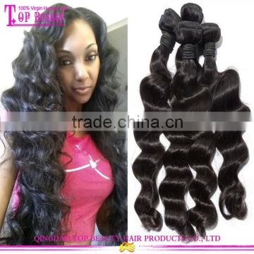 2016 Top quality natural 8A grade loose body wave filipino hair weave