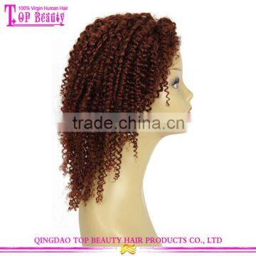 Kinky Curly Color 30 7a Unprocessed Brazilian Human Hair Lace Front Wigs For Black Women photo-3