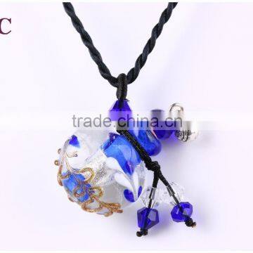 Flat round shape essential oil pendant necklace