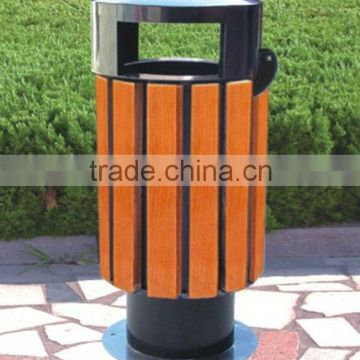 outdoor wood craft waste bin designer