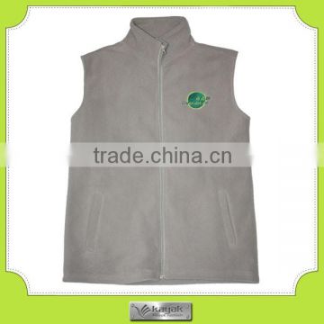 Customize made women polar fleece sleeveless sweater vests with printing