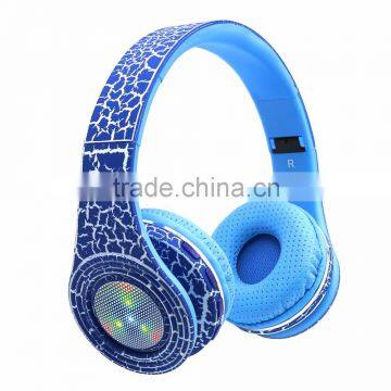 Headband Style with LED Scroller wireless bluetooth v4.0 the headset shenzhen with TF slot and FM