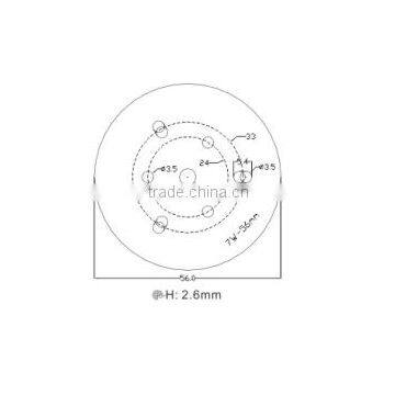 7w 56mm Bulb Down Light Pcb With Led ic Driver on Board 80ra 80lm Leading Edge ac Lamp photo-3