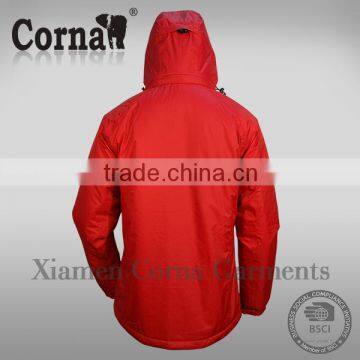 Popular Red Windproof 100 Polyester Waterproof Warm-keeping Work Jacket photo-3