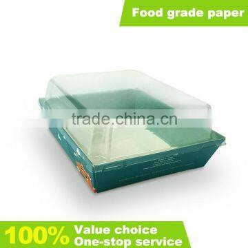 Custom Disposable Take Away Paper Fish and Chip Boxes With Clear Lid