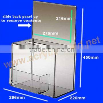 Suggestion Boxes With Lock/ Clear Plastic Money Box With Lock