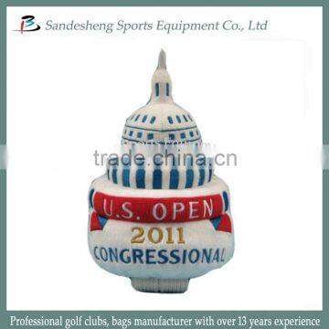 Cute Plush Golf Head Cover, Whitehouse design Golf Cover