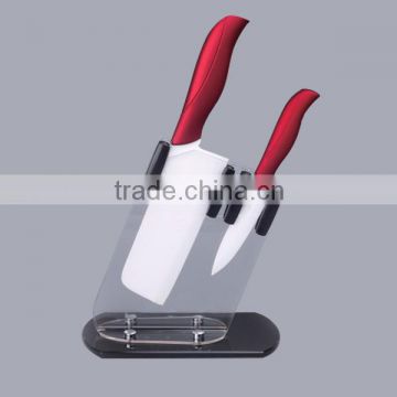 2016 high quality cutting tool chef knife ceramic kitchen knife set with TPR color handle