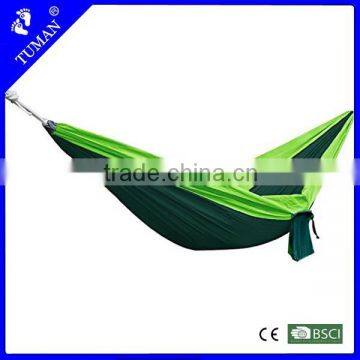 nylon camping & hiking hammock with parachute fabric