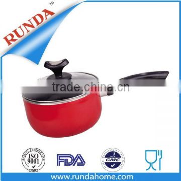 hot selling Aluminum non-stick milk pot with glass lid