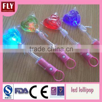 light bulb candy LED lollipop with heart shape