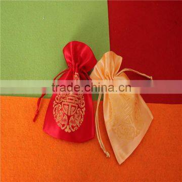 China style custom velvet drawstring jewelry pouch bag