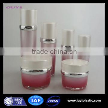 15ml 30ml 50ml 100ml cosmetic bottle and jar set,acrylic bottle with screen printing free samples,cosmetic bottle in stock