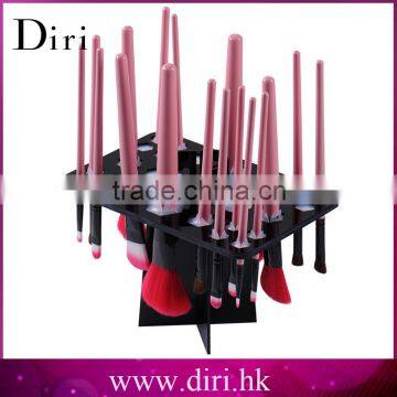 Black color makeup brush display rack acrylic makeup brush dry holder