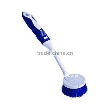 Plastic Dish Brush Dish Washing Brush With Rubber Grip