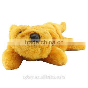 yellow sleeping wholesale plush stuffed dog toys