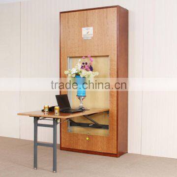 bed hardware for space saving vertical type murphy hidden wall bed with a table