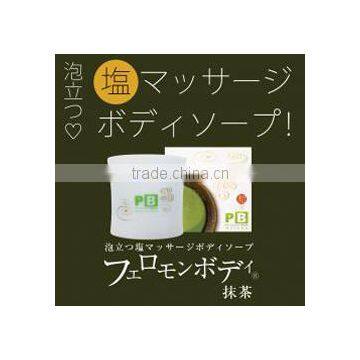 Pheromone Body Matcha Scrub Salt 500g made in Japan