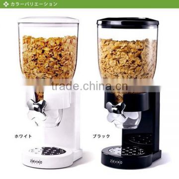 Popn Dispenser Black/ White For Dry Food, Cereal Friendly desiged