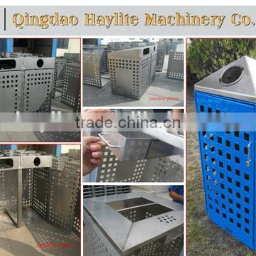 Outdoor metal stainless steel park trash bin