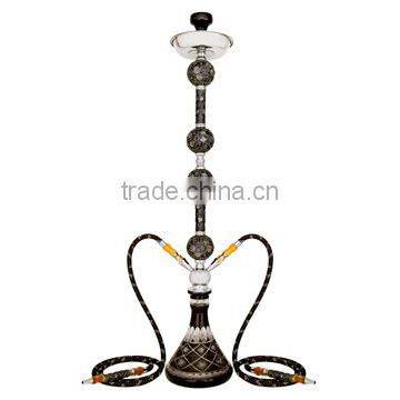 glass Quad Metal Color Hookahs