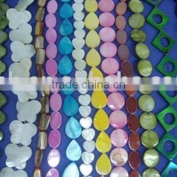 dyed mother of pearl (MOP) shell beads accessories