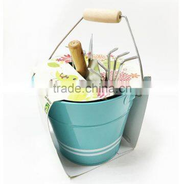 Round White Oil Tin Pail With Lid photo-3