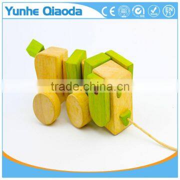 Pull Along Dog Wooden Toy Wiggles as You Pull They Make a Clicking Sound and Make a Fun Baby photo-5
