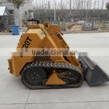 mini tracked skid steer loader with road sweeper,Kohler engine,26hp for sale