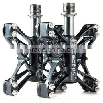 3 Colors 2PCS CNC 3 Bearings Bicycle Pedals Ultralight Mountain Bike Pedal Road Cycling Magnesium Flat Pedals Terrain Titanium photo-3