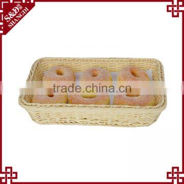 Eco-friendly Washable Plastic Rattan for Supermarket Kitchen Fancy Cheap Wholesale Baskets photo-2