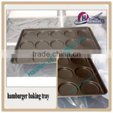 15 Indents teflon coated Hamburger Bun Pan(Non-stick), hamburger baking tray for sale