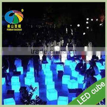 Plastic Bar Furniture Lighted Led Cube Chair Cube Bar Chair photo-5