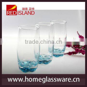 wholesale 370ml coloured drinking glass cup / tumbler glass