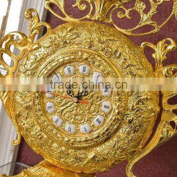 Royal Angel Handing Crown Table Clock, Luxury 24K Gold Plated Table Clock, Marble Base Table Clock photo-5