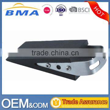 Rubber Door Stopper Door Wedge with Brushed Stainless Steel Handle