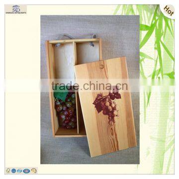 Two Rooms Silk Printing Red Pattern Wine Case Box photo-6