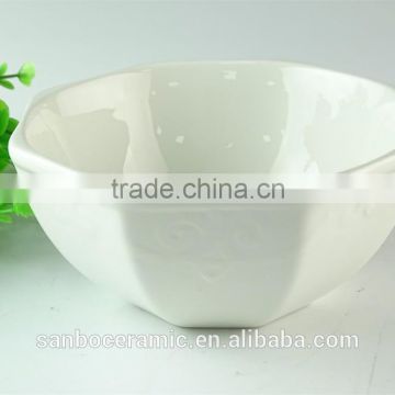 Hot sale round porcelain popcorn bowl white Bowl Cheap Ceramic Bowl ceramic porcelain for kitchen