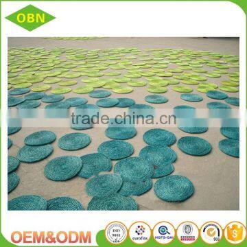 2017 New Design Flaxen Color Custom Wholesale Braided Straw Round Woven Placemats photo-4