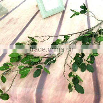 112cm tree branches green fake plastic leaves for decoration and sale