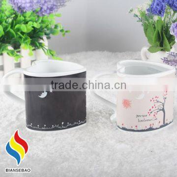 Heart Shape Color Changing Ceramic Coffee Mugs photo-4