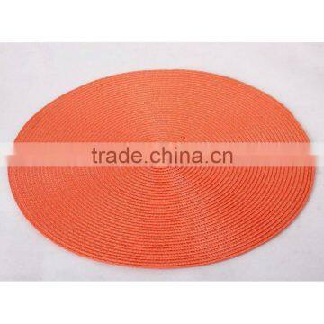 orange pp round placemat/tablemats for dinner sets/plastic placemats