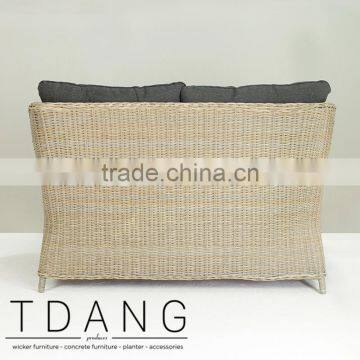 Driago Wicker Sofa- Outdoor Rattan Bench- Patio Brown Wicker Bench photo-4