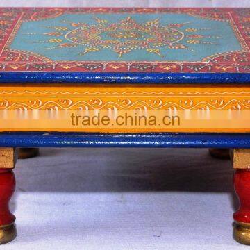Indian Handcrafted Painted Wooden Bajot
