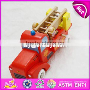 2017 New Design Children Wooden Fire Truck Toys W04A289 photo-3