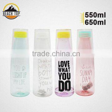 2017 Customized According to Customer LogoWith a Cup of Water Plastic Fruit Bottle Cup